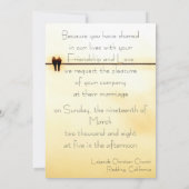 TWO -招待状 招待状 (裏面)