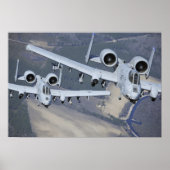 Two A-10C Thunderbolt II aircraft fly in format ポスター (正面)