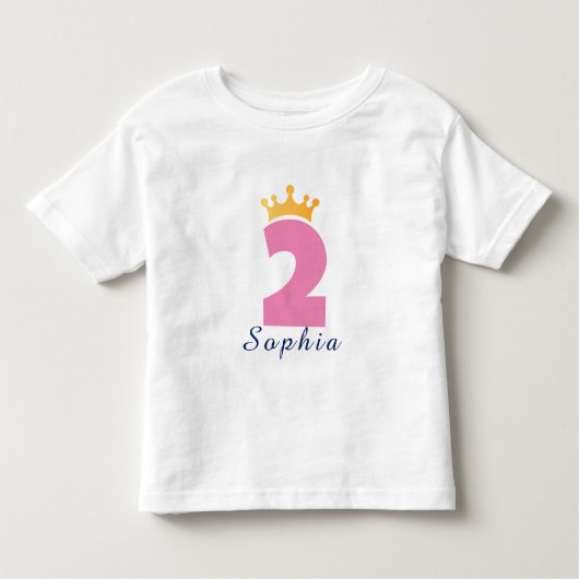 Two and the Crown名前をカスタムする-Toddler T-Shirt トドラーTシャツ (正面)