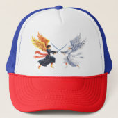 Two Angel with large sword with open wings キャップ (正面)