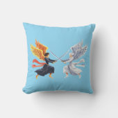 Two Angel with large sword with open wings クッション (正面)