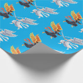 Two Angel with large sword with open wings ラッピングペーパー (角)