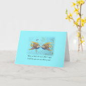 TWO Angelfish Soul Talkグリーティングカード カード (黄色い花)