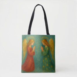 Two Angels Praying Tote Bag トートバッグ