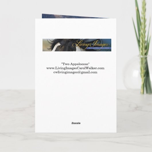 Two Appaloosas Greeting Card 招待状 (裏面)