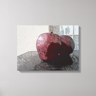 Two Apples Digital Art キャンバスプリント