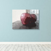 Two Apples Digital Art キャンバスプリント (インサイチュ (ウッドフロア))