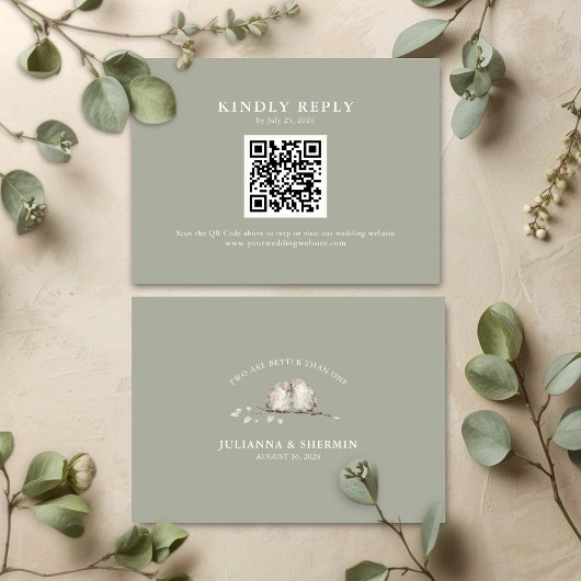 Two Are Better Than One RSVP Card エンクロージャーカード