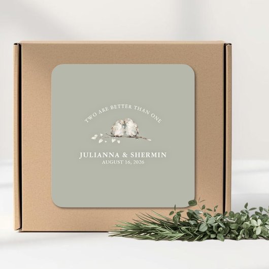 Two Are Better Than One Wedding スクエアシール