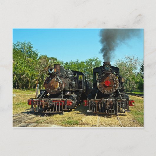 Two Baldwin steam locomotives ポストカード (正面)