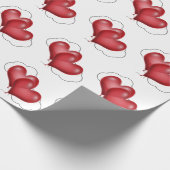 Two Balloon Hearts With Cloud Wrapping Paper ラッピングペーパー (角)