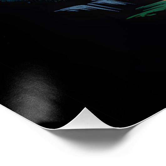 Two bears in the forest dark ポスター (コーナー)