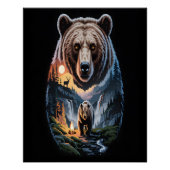 Two bears in the forest dark 2 ポスター (正面)