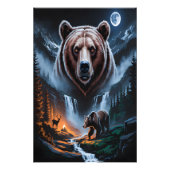 Two bears in the forest dark 4 フォトプリント            (正面)