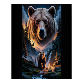 Two bears in the forest dark 6 ポスター