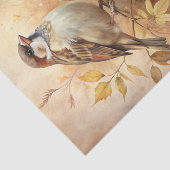 Two Beautiful Birds with Open Book & Autumn Leaves 薄葉紙 (詳細)