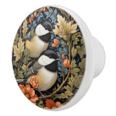 Two Beautiful Black-Capped Chickadees セラミックノブ (右)