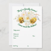 Two Bees Meet The Babies Invitation 招待状 (正面)