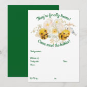 Two Bees Meet The Babies Invitation 招待状 (正面/裏面)