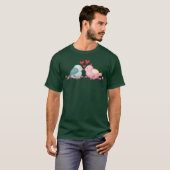 two birds kissing family tシャツ (正面フル)
