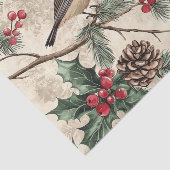 Two Birds on Branches with Holly Berries 薄葉紙 (詳細)