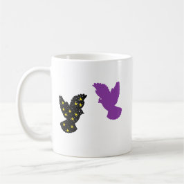 Two Birds Zodiac Mug • Dual Celestial Silhouette コーヒーマグカップ