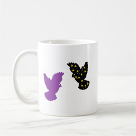 Two Birds Zodiac Mug • Harmonious Dual Silhouette コーヒーマグカップ
