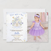 Two birthday party a Princess Castle Photo  招待状 (正面)