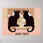 Two Black Cats Print ポスター (正面)