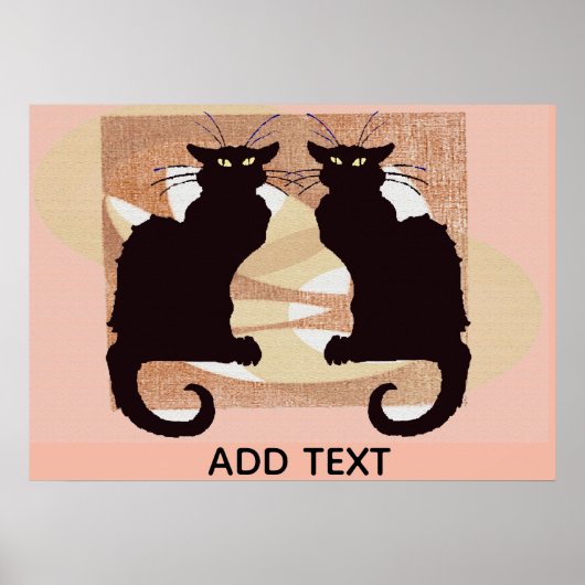Two Black Cats Print ポスター (正面)
