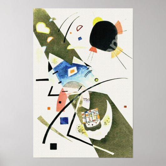 Two Black Spots - Kandinsky ポスター (正面)