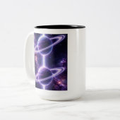 Two Blue and Purple Planets  ツートーンマグカップ (正面左)