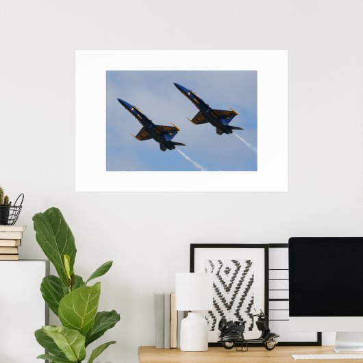 Two Blue Angels ポスター (ホームオフィス)