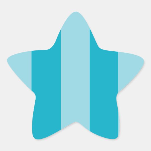 Two Blue Hues Striped  星シール (正面)