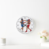 Two Boxers Sparring Match Boxing Gym Decor ラウンド壁時計 (ホーム)