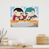 Two Boys 遊's Video Game – ポスター (キッチン)