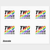 Two brides are better | Lesbian Pride  ラウンドシール (シート)