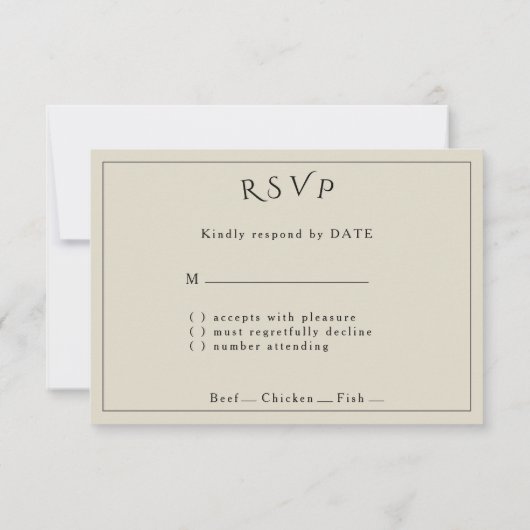 Two Brides Hand Drawn Pencil Illustration 出欠カード (裏面)