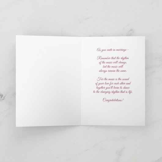 Two Brides Lesbian Wedding Congratulations カード (内部)