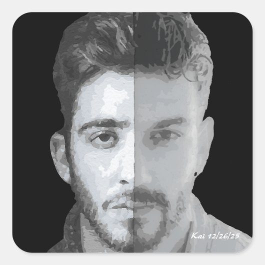 Two Brothers Legend, Kraków, Poland Myth スクエアシール (正面)