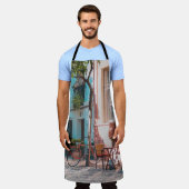 Two brown table outside エプロン (着用した状態)