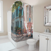 Two brown table outside シャワーカーテン (インサイチュ)