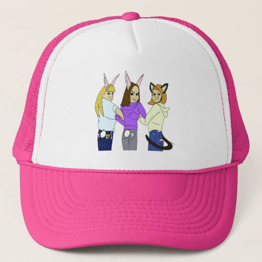 Two bunnies and a kitty キャップ (正面)