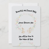 Two Bunnies Easter Greeting Card 招待状 (裏面)