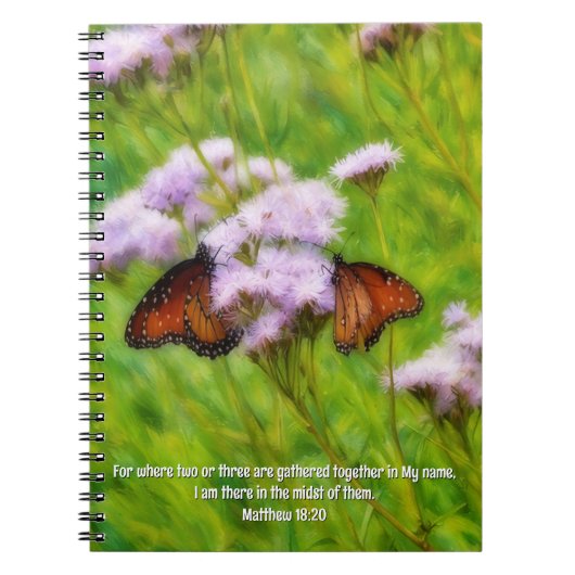 Two Butterflies Butterfly Faith Prayer Journal ノートブック (正面)