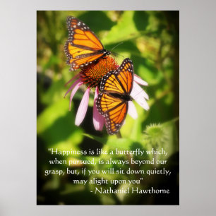 Two Butterflies Quote Poster ポスター
