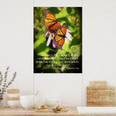 Two Butterflies Quote Poster ポスター (キッチン)