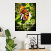 Two Butterflies Quote Poster ポスター (ホームオフィス)