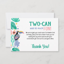 TWO-CAN (Toucan) 2nd Birthday  サンキューカード