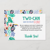 TWO-CAN (Toucan) 2nd Birthday  サンキューカード (正面/裏面)